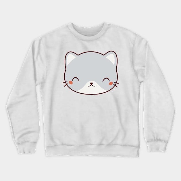 Kawaii Cute Cat Kitten Crewneck Sweatshirt by happinessinatee